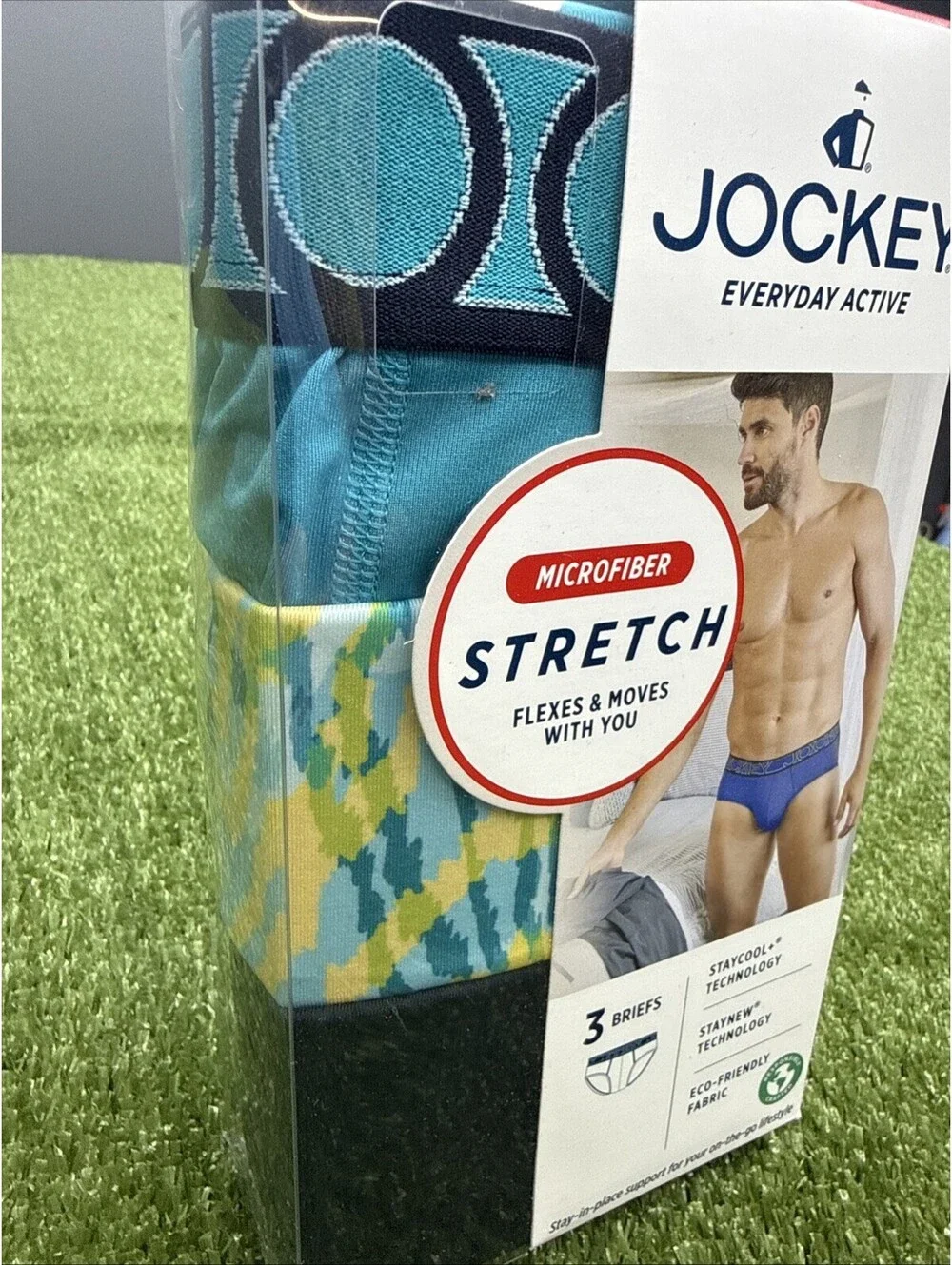 3pk Jockey Everyday Active Briefs Color Microfiber Poly/Spandex Size L 36-38 NEW
